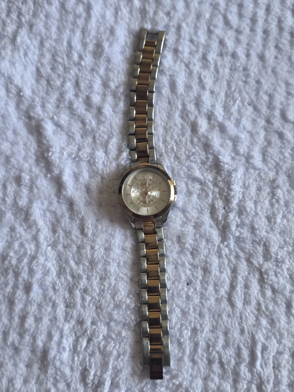 Coach Two-Tone Silver and Gold Ladies Bracelet Watch